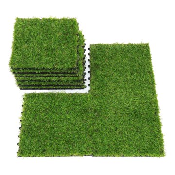 Set da 11 pezzi di erba sintetica 30x30 cm, altezza delle fibre 20 mm, verde