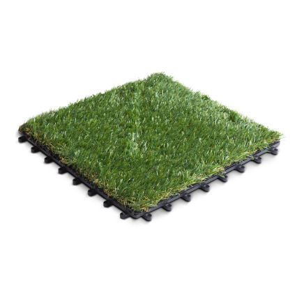 Set da 11 pezzi di erba sintetica 30x30 cm, altezza delle fibre 20 mm, verde