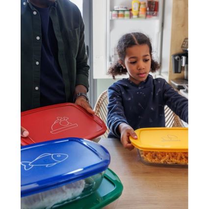 Set da 2 contenitori alimentari in vetro PYREX 1,2/2,5 l