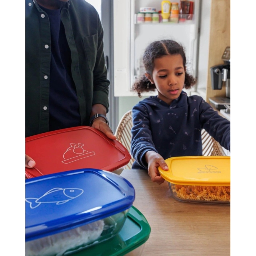 Set da 2 contenitori alimentari in vetro PYREX 1,2/2,5 l