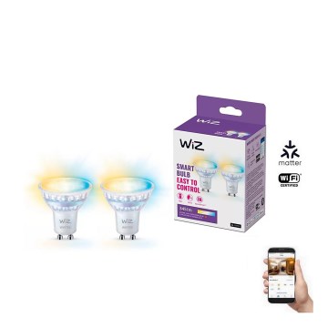 Set da 2 lampadine LED dimmerabili con sensore di movimento PAR16 GU10/4,7W/230V 2700-6500K CRI 90 Wi-Fi - WiZ