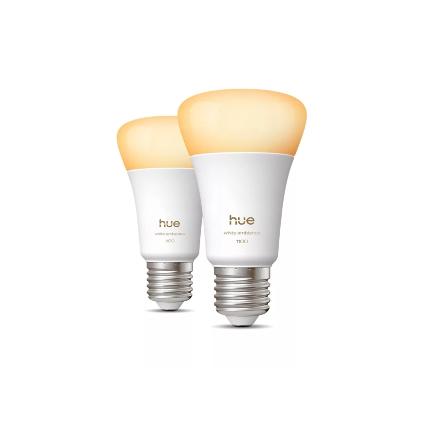 Set da 2 lampadine LED dimmerabili Philips Hue WHITE AMBIANCE E27/8,1W/230V 1000-20000K