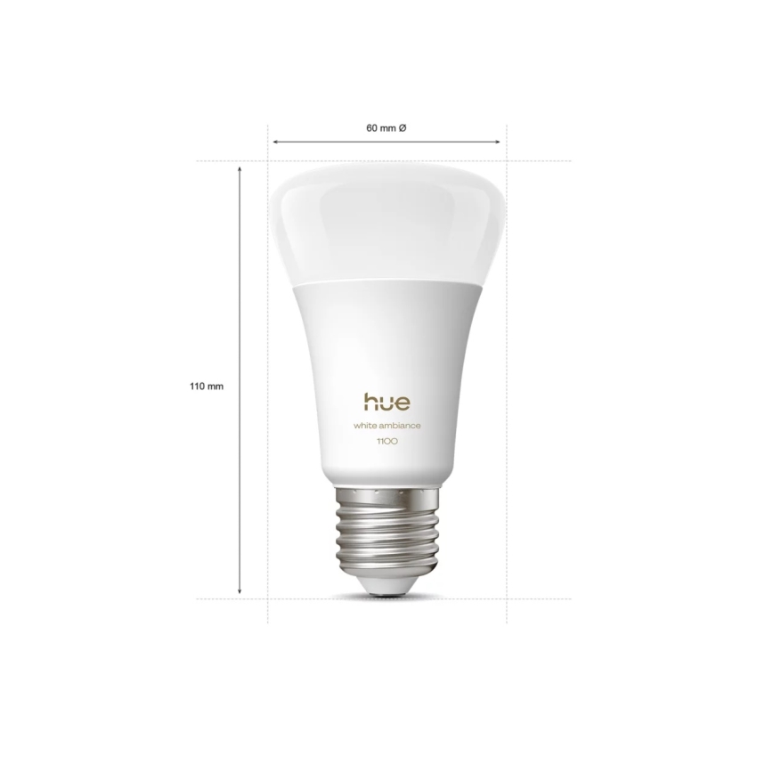 Set da 2 lampadine LED dimmerabili Philips Hue WHITE AMBIANCE E27/8,1W/230V 1000-20000K