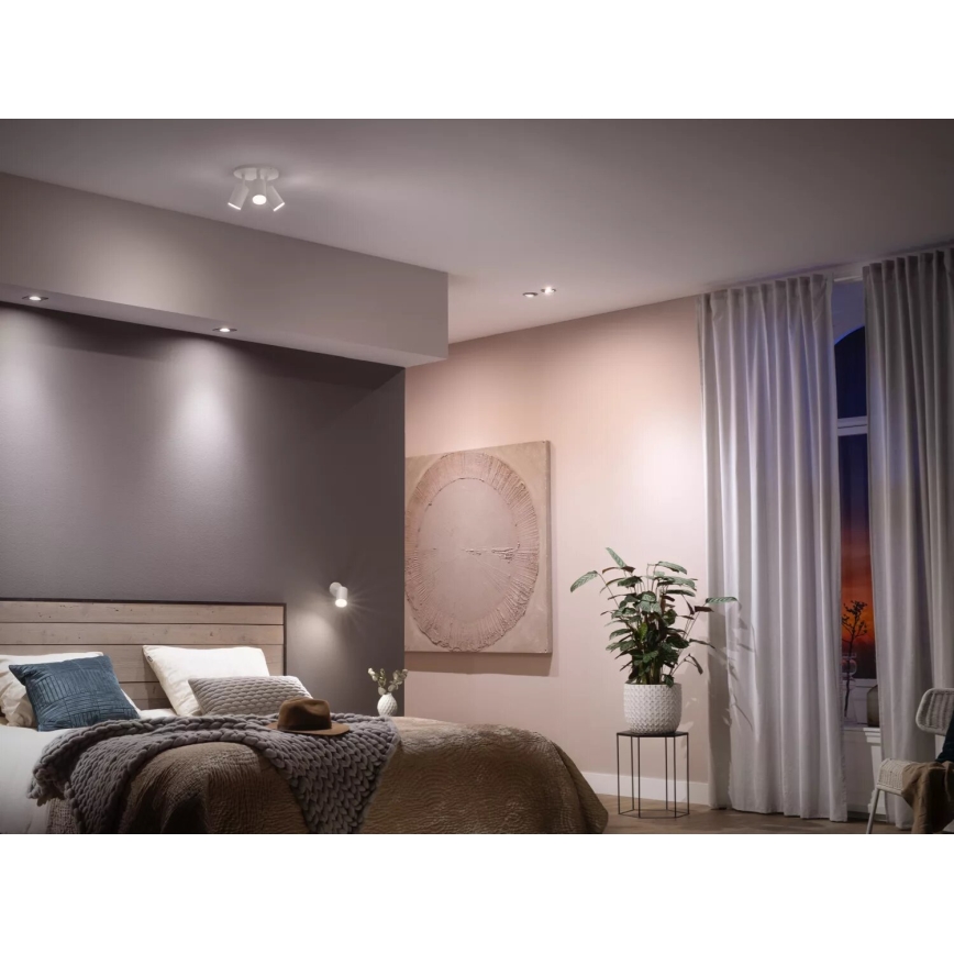 Set da 2 lampadine LED dimmerabili Philips Hue WHITE AMBIANCE GU10/4,2W/230V 2200-6500K + Hue Bridge