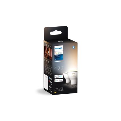 Set da 2 lampadine LED dimmerabili Philips Hue WHITE AMBIANCE GU10/4,2W/230V 2200-6500K + Hue Bridge