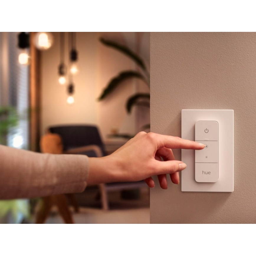 Confezione da 2 lampadine LED dimmerabili Philips Hue WHITE AMBIANCE GU10/4,2W/230V 2200-6500K + interruttore dimmer