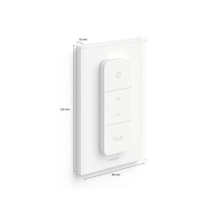 Confezione da 2 lampadine LED dimmerabili Philips Hue WHITE AMBIANCE GU10/4,2W/230V 2200-6500K + interruttore dimmer