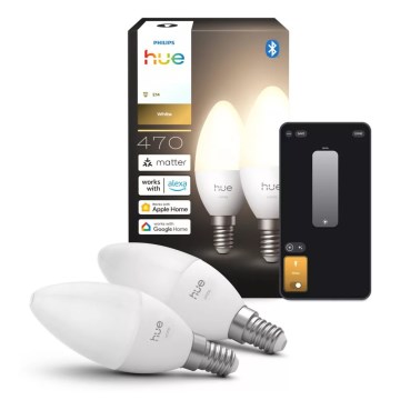 Set da 2 lampadine LED dimmerabili Philips Hue WHITE B39 E14/3,9W/230V 2700K