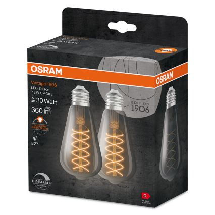 Set da 2 lampadine LED dimmerabili VINTAGE FILAMENT E27/4,8W/230V 2200K - Osram