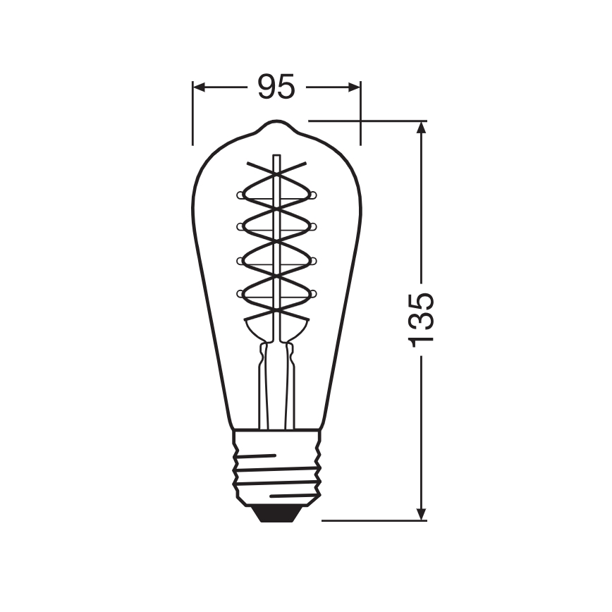Set da 2 lampadine LED dimmerabili VINTAGE FILAMENT E27/4,8W/230V 2200K - Osram