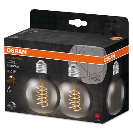 Set da 2 lampadine LED dimmerabili Vintage Filament E27/7,8W/230V 1800K - Osram