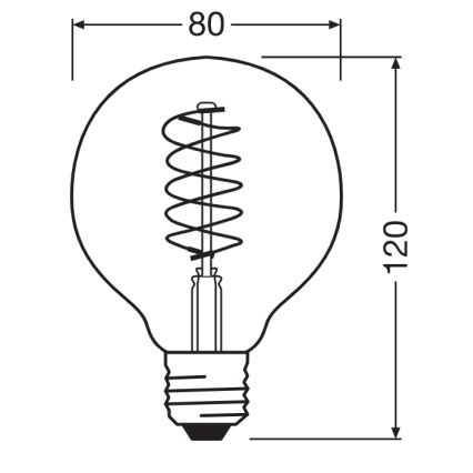 Set da 2 lampadine LED dimmerabili Vintage Filament E27/7,8W/230V 1800K - Osram