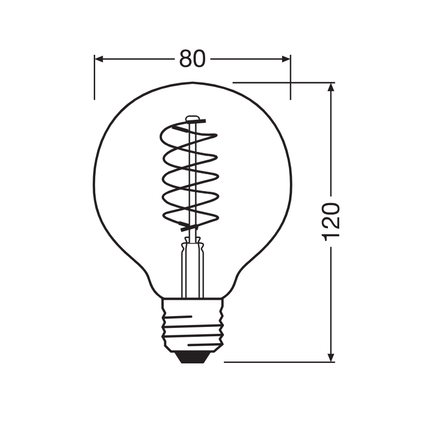 Set da 2 lampadine LED dimmerabili Vintage Filament E27/7,8W/230V 1800K - Osram