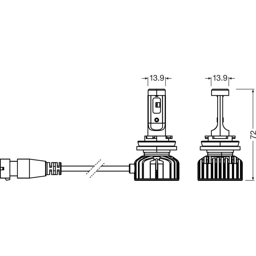 Set da 2 lampadine LED per auto NIGHT BREAKER SMART H16 PGJ19-3/4W/12V 6000K - Osram