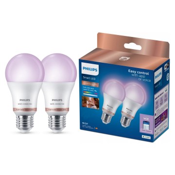 Set da 2 lampadine LED RGB dimmerabili Philips SMART A60 E27/12,5W/230V 2200-6500K