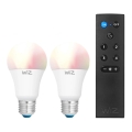Set da 2 lampadine LED RGBW dimmerabili A60 E27/9W/230V 2200-6500K Wi-Fi + telecomando - WiZ