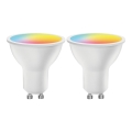 Set da 2 lampadine LED RGBW dimmerabili MESH Smart GU10/6,5W/230V 2700-6500K + telecomando - Aigostar