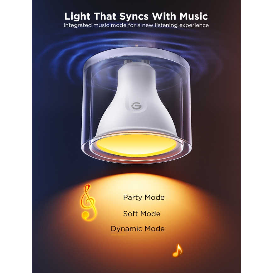 Confezione da 2 lampadine LED RGBWW dimmerabili MATTER GU10/4,8W/230V 2700-6500K Wi-Fi - Govee