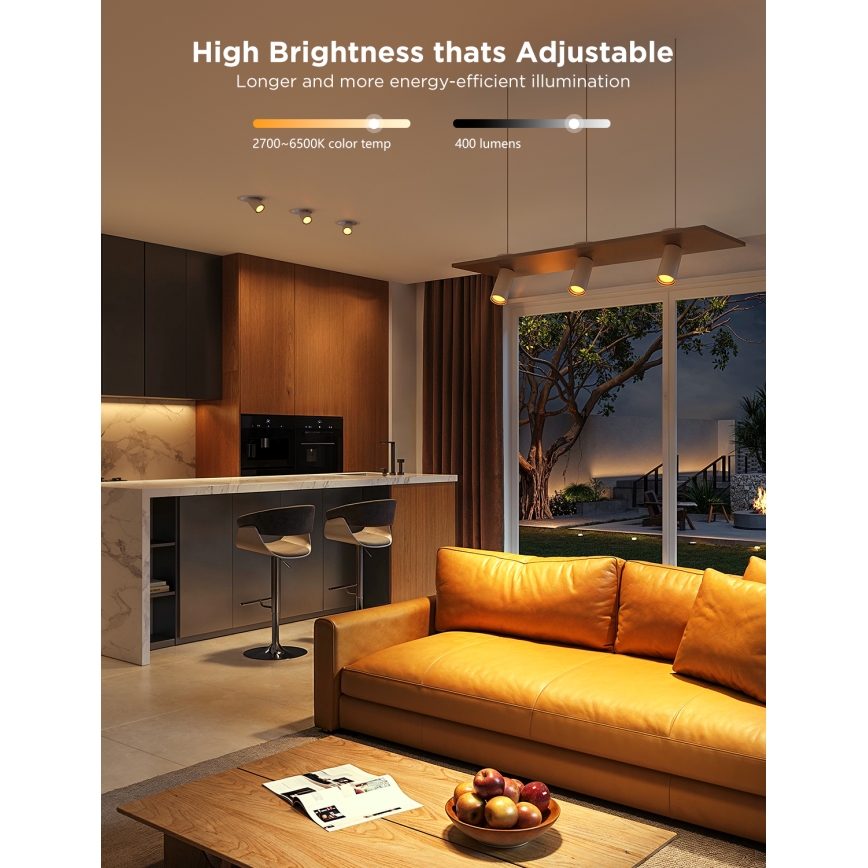 Confezione da 2 lampadine LED RGBWW dimmerabili MATTER GU10/4,8W/230V 2700-6500K Wi-Fi - Govee