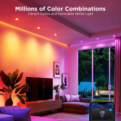 Confezione da 2 lampadine LED RGBWW dimmerabili MATTER GU10/4,8W/230V 2700-6500K Wi-Fi - Govee