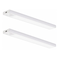 Set da 2 luci ricaricabili a LED per mobili con sensore di movimento e sensore crepuscolare VIRO LED/1,2W/3,7V 800 mAh 3000/4000/6500K 30 cm bianco