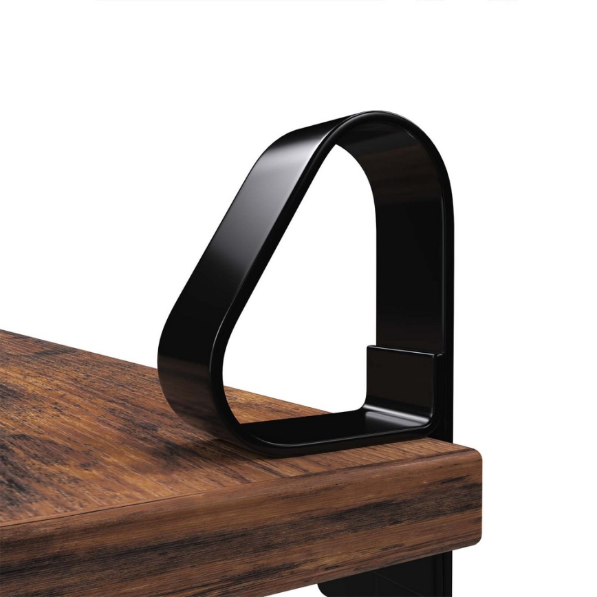 Set da 2 mensole a parete SHELFY, marrone/nero