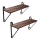 Set da 2 mensole da parete SHELFY marrone/nero