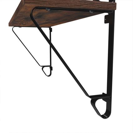 Set da 2 mensole da parete SHELFY marrone/nero