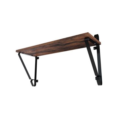 Set da 2 mensole da parete SHELFY marrone/nero