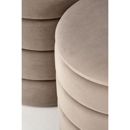 Set da 2 pouf PAX Ø 33/40 cm taupe