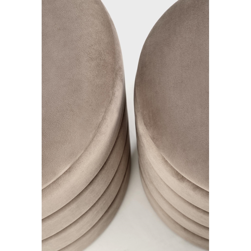 Set da 2 pouf PAX Ø 33/40 cm taupe