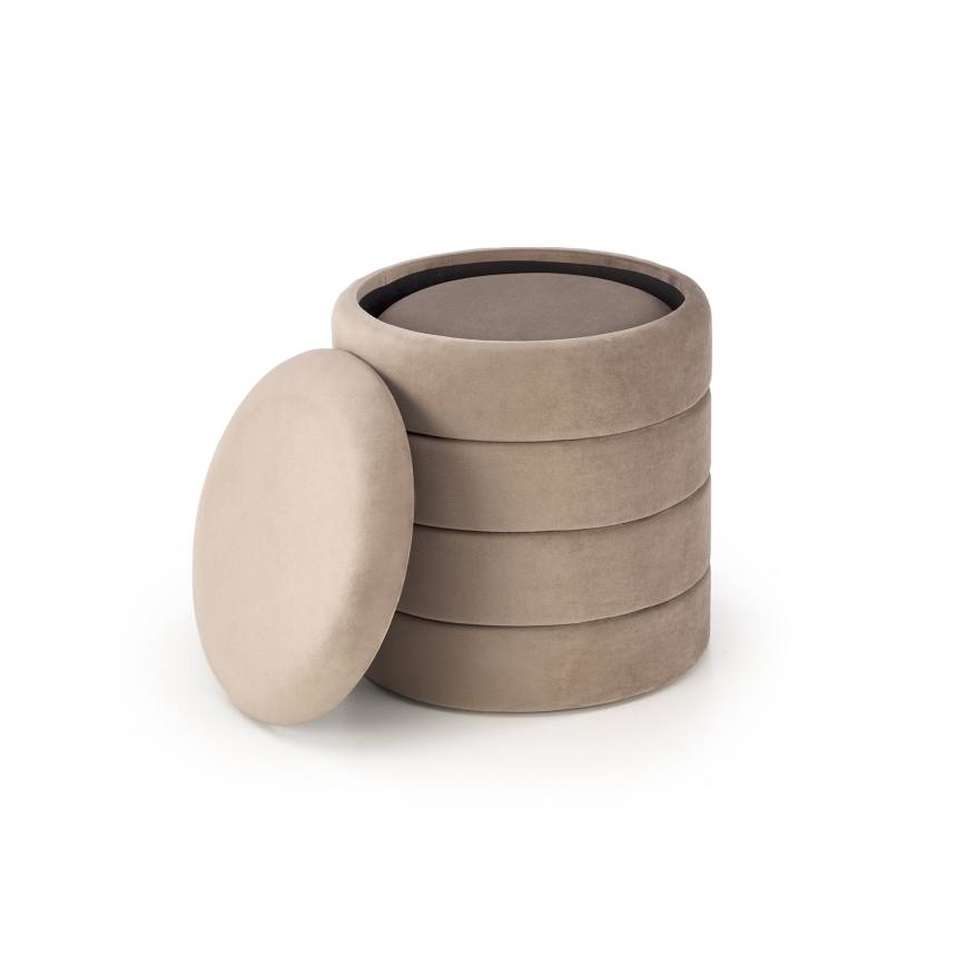 Set da 2 pouf PAX Ø 33/40 cm taupe