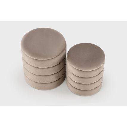 Set da 2 pouf PAX Ø 33/40 cm taupe