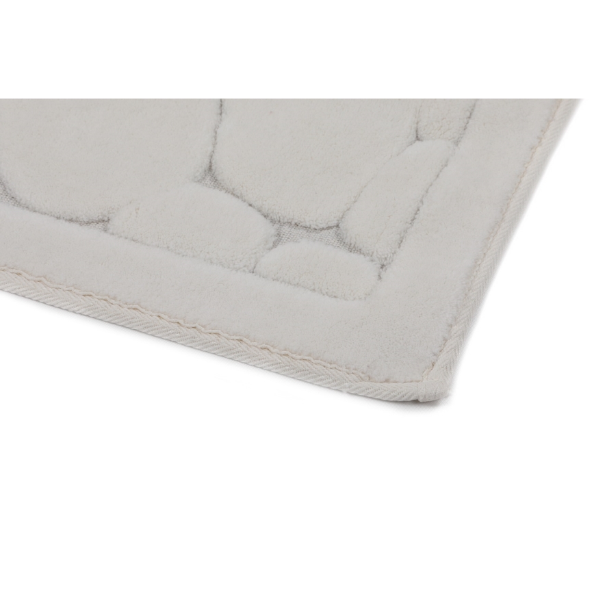 Set da 2 tappeti da bagno LINO 60 x 100 cm crema