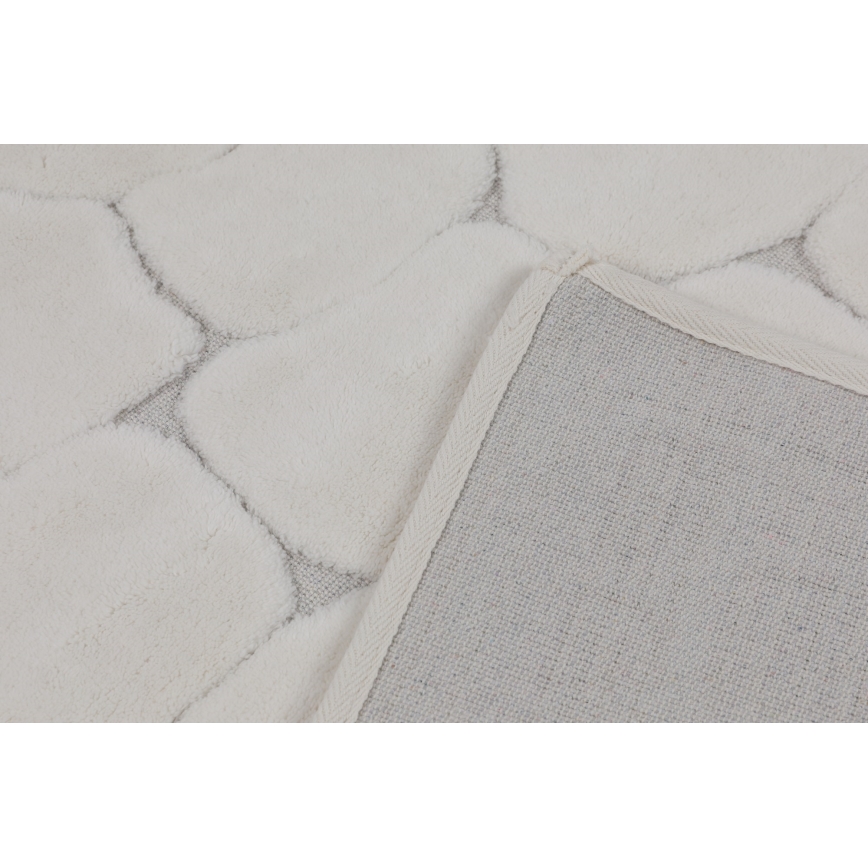 Set da 2 tappeti da bagno LINO 60 x 100 cm crema