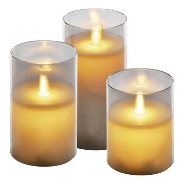 Set da 3 candele LED/6xAA