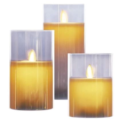 Set da 3 candele LED/6xAA
