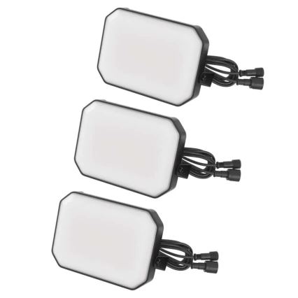 Set da 3 proiettori da esterno LED RGBIC dimmerabili GoSmart LED/14W/230V 3000-6500K IP65 Wi-Fi Tuya