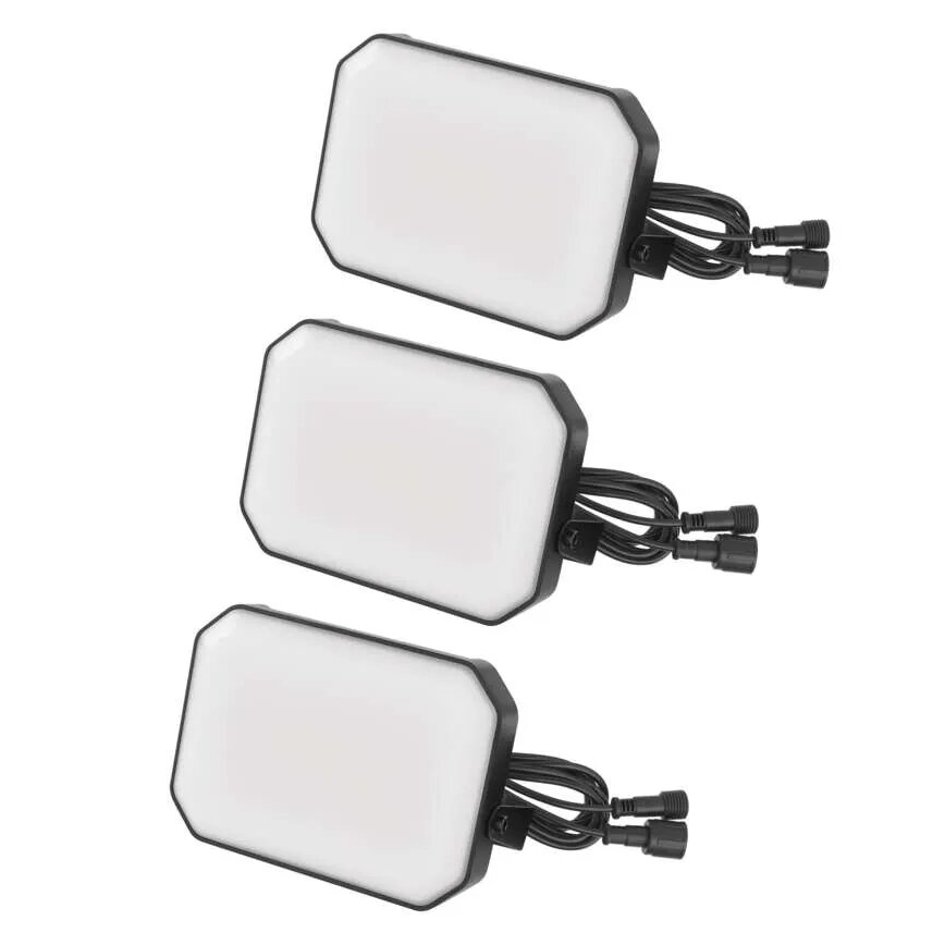 Set da 3 proiettori da esterno LED RGBIC dimmerabili GoSmart LED/14W/230V 3000-6500K IP65 Wi-Fi Tuya