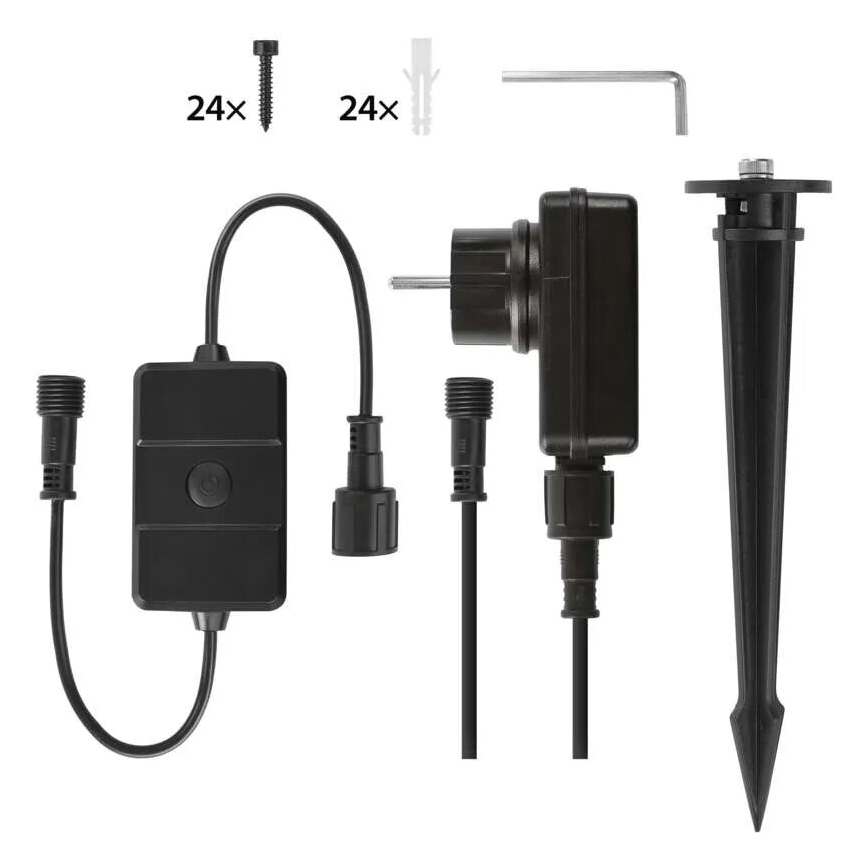 Set da 3 proiettori da esterno LED RGBIC dimmerabili GoSmart LED/14W/230V 3000-6500K IP65 Wi-Fi Tuya