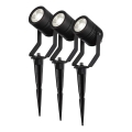 Set da 3 lampade LED RGBW dimmerabili per esterni SmartLife LED/3W/230V IP65 Wi-Fi Tuya nere