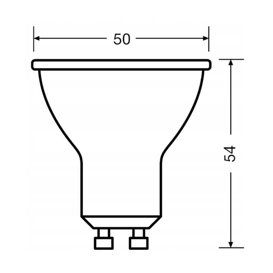 Set da 3 lampadine LED a riflettore PAR16 GU10 6,9 W 230 V 6500 K 36° - Osram
