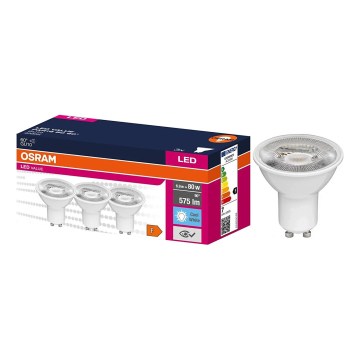 Set da 3 lampadine LED riflettore PAR16 GU10/6,9W/230V 4000K 60° - Osram