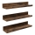 Set da 3 mensole da parete SHELFY 38x5x10 cm marrone