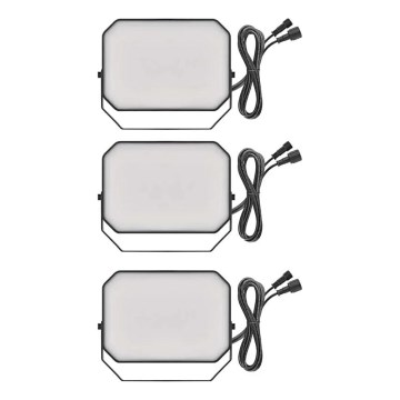 Set da 3 proiettori da esterno LED RGBIC dimmerabili GoSmart LED/14W/230V 3000-6500K IP65 Wi-Fi Tuya