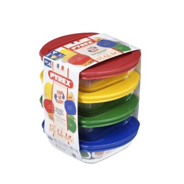 Set da 4 barattoli in vetro per alimenti PYREX 0,3 l