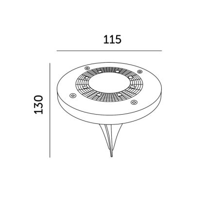 Set da 4 lampade solari a LED CLAVO LED/1xAAA 4000K IP44 300 mAh