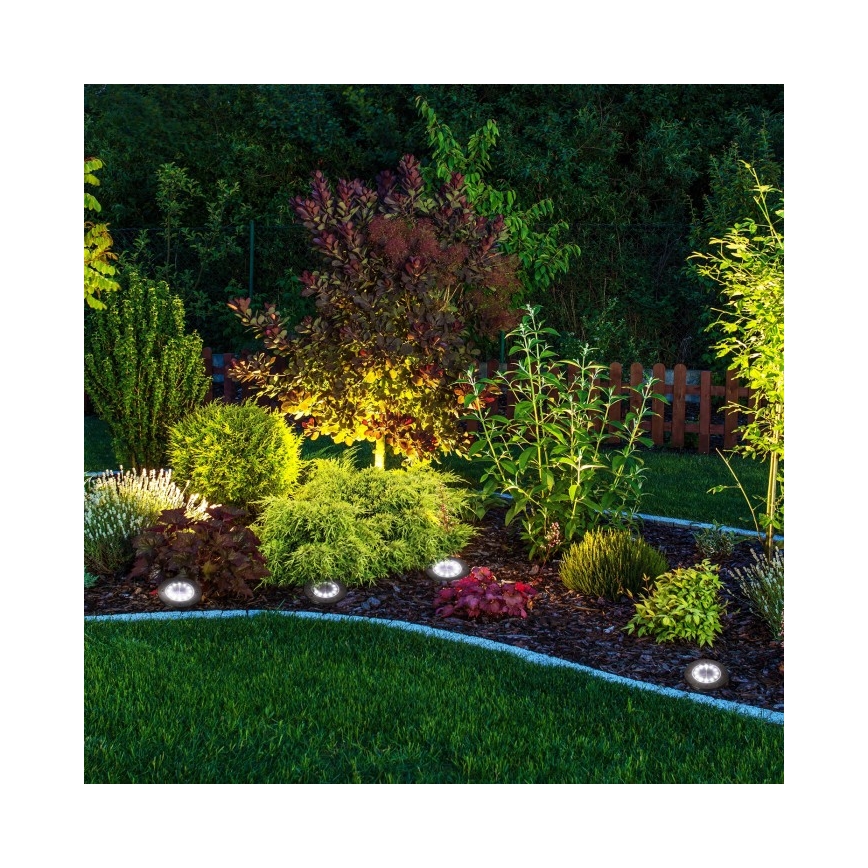 Set da 4 lampade solari a LED con sensore CLAVO LED/1xAAA 4000K IP44 300 mAh