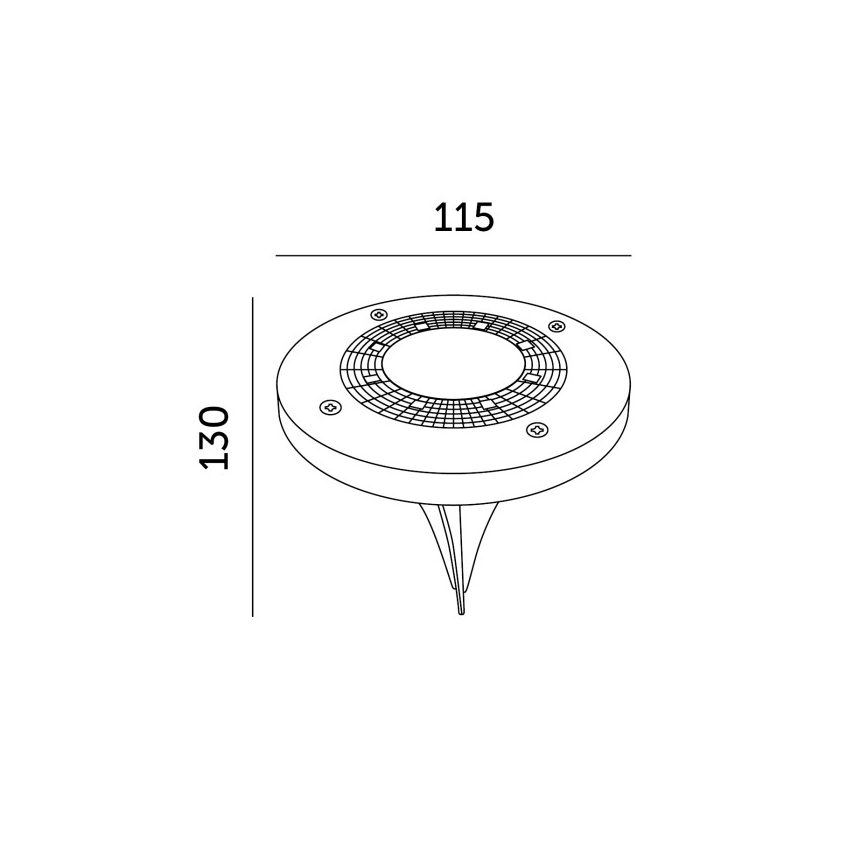 Set da 4 lampade solari a LED con sensore CLAVO LED/1xAAA 4000K IP44 300 mAh