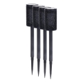 Set da 4 lampade solari a LED DECOR, 1,2V 150 mAh, 3000K, 39 cm, IP44, nero